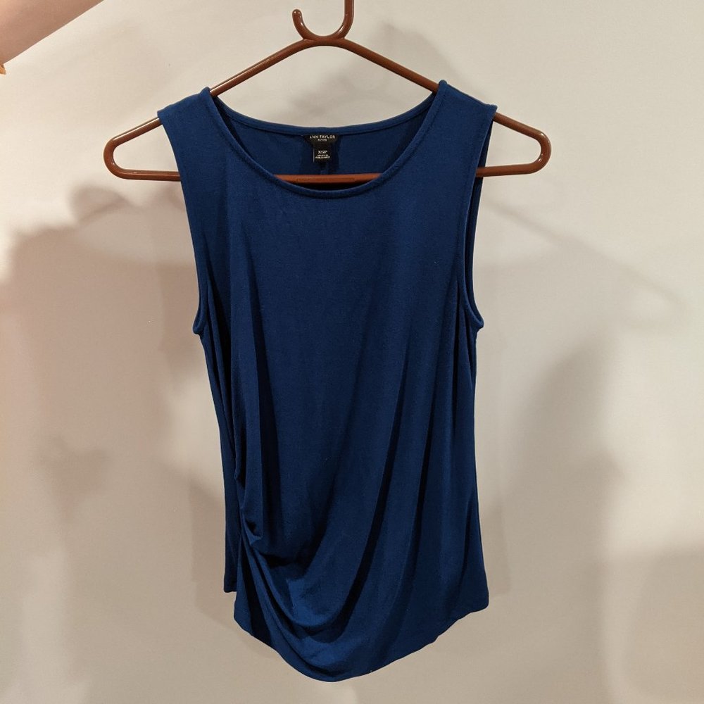 Blue Professional Sleeveless Top